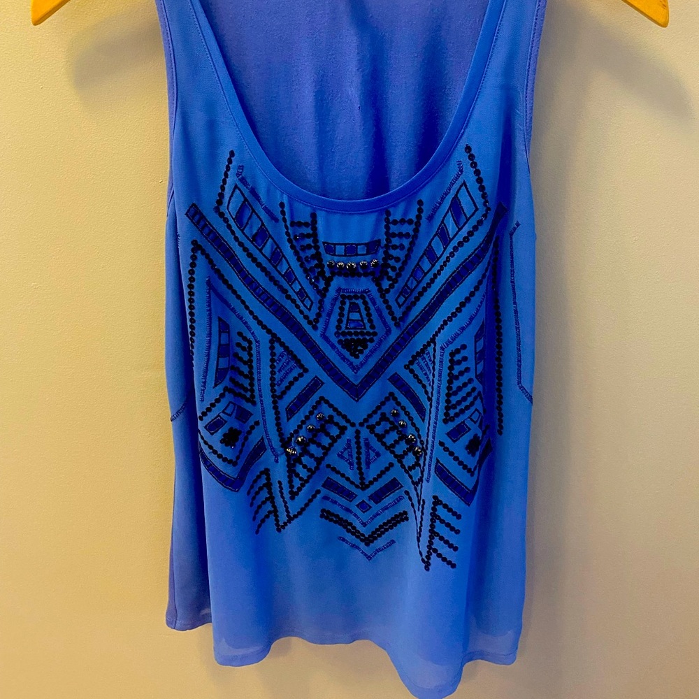 Express embellished tank top XS